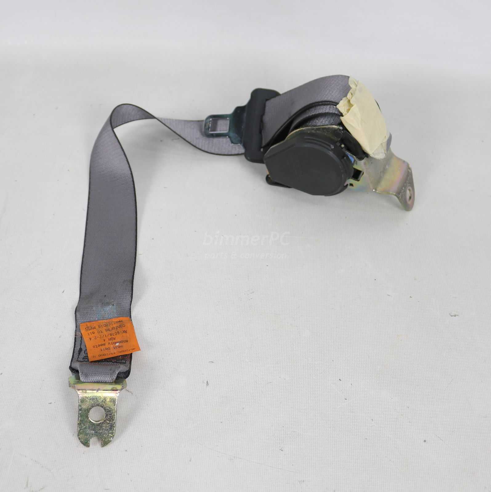 Picture of BMW 72118174389 Gray Rear Seat Upper Safety Belt E38 for sale