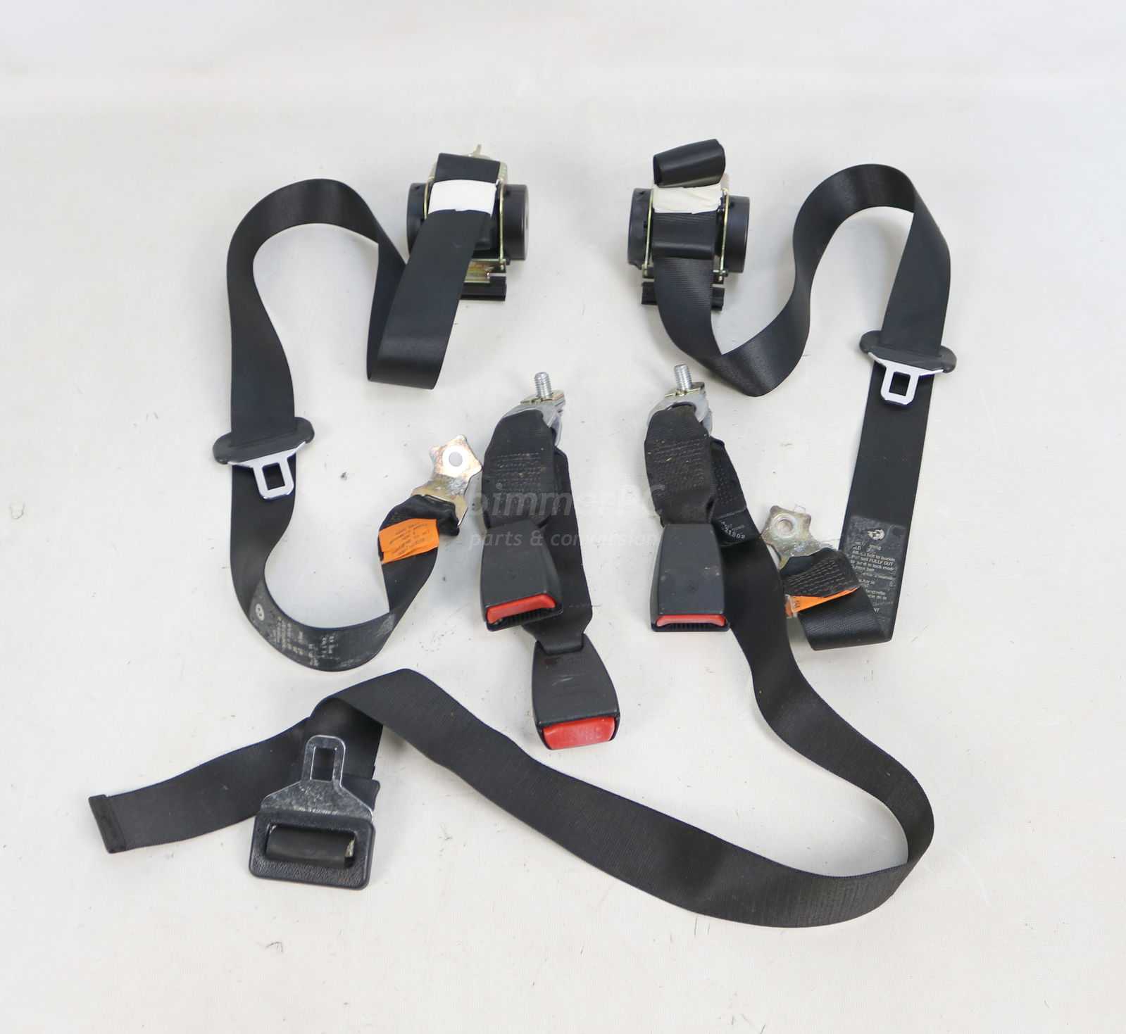 Picture of BMW 72118201017 Black Rear Seat Belts Buckles Receivers Set E46 Coupe Sedan for sale