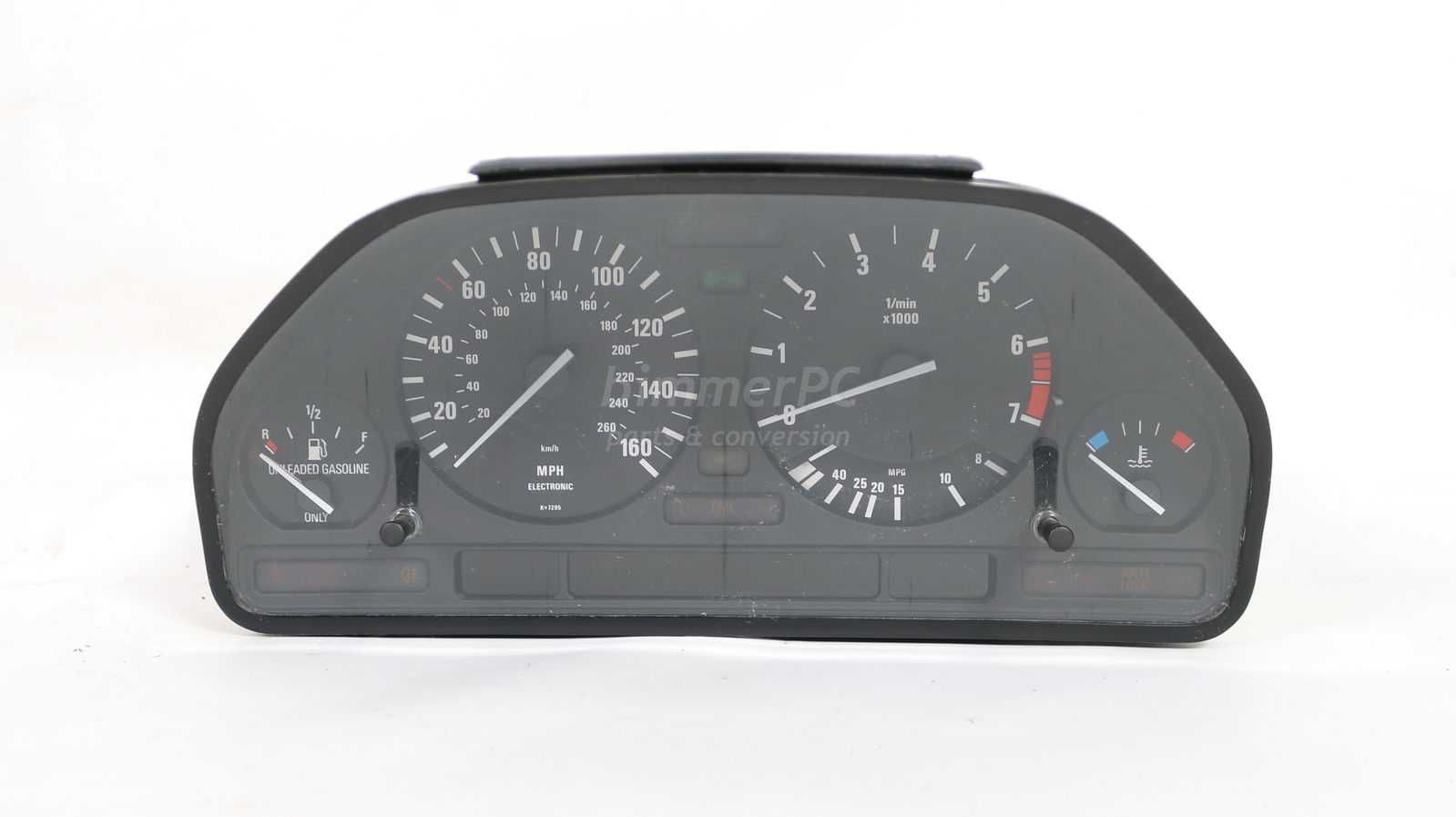 Picture of BMW 62111390082 Dash Display Instrument Cluster Gauges Gray Back E32 E34 Early for sale