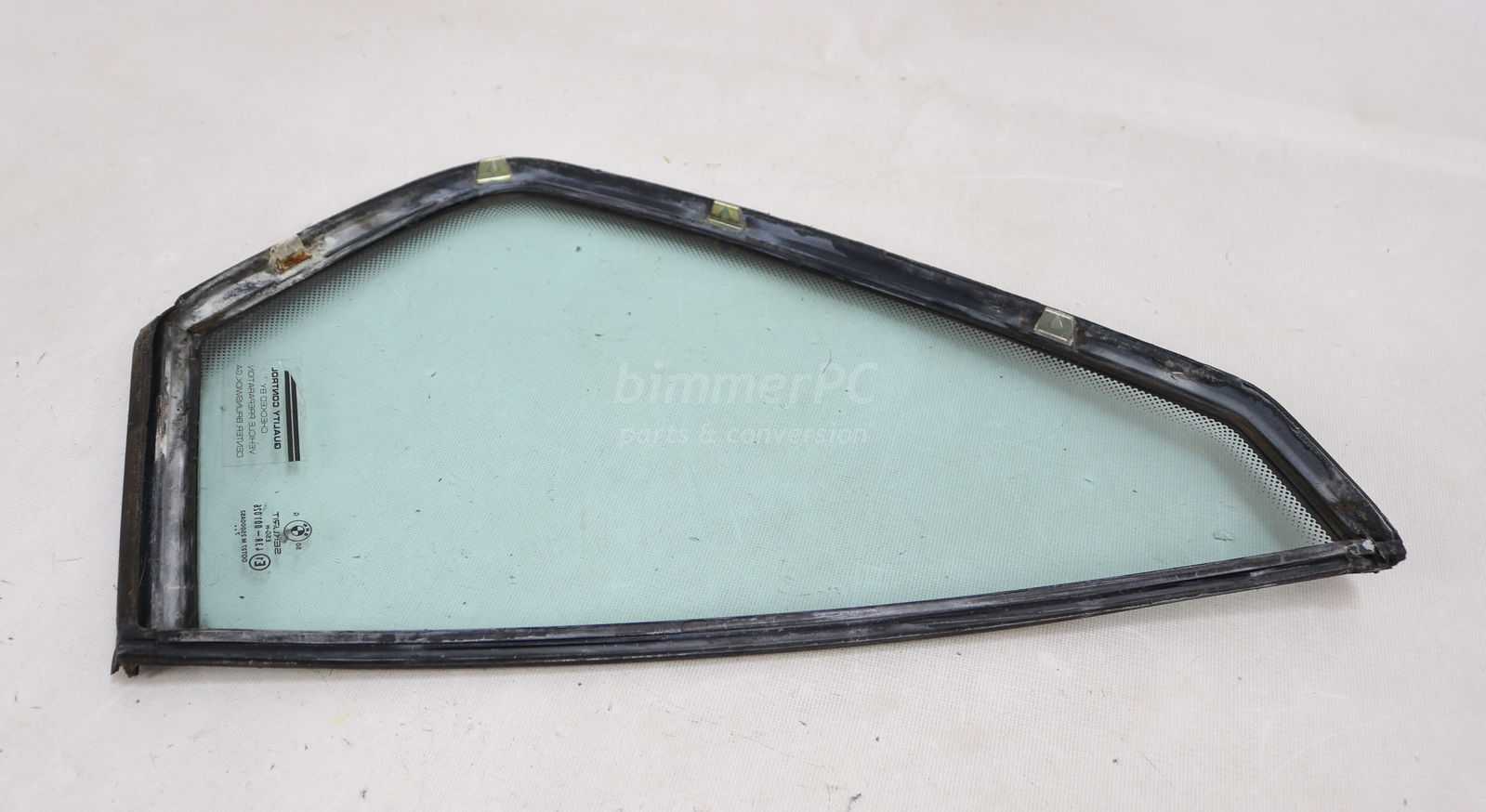 Picture of BMW 51341928743 Rear Left Passengers Door Quarter Window Glass Pane E32 for sale