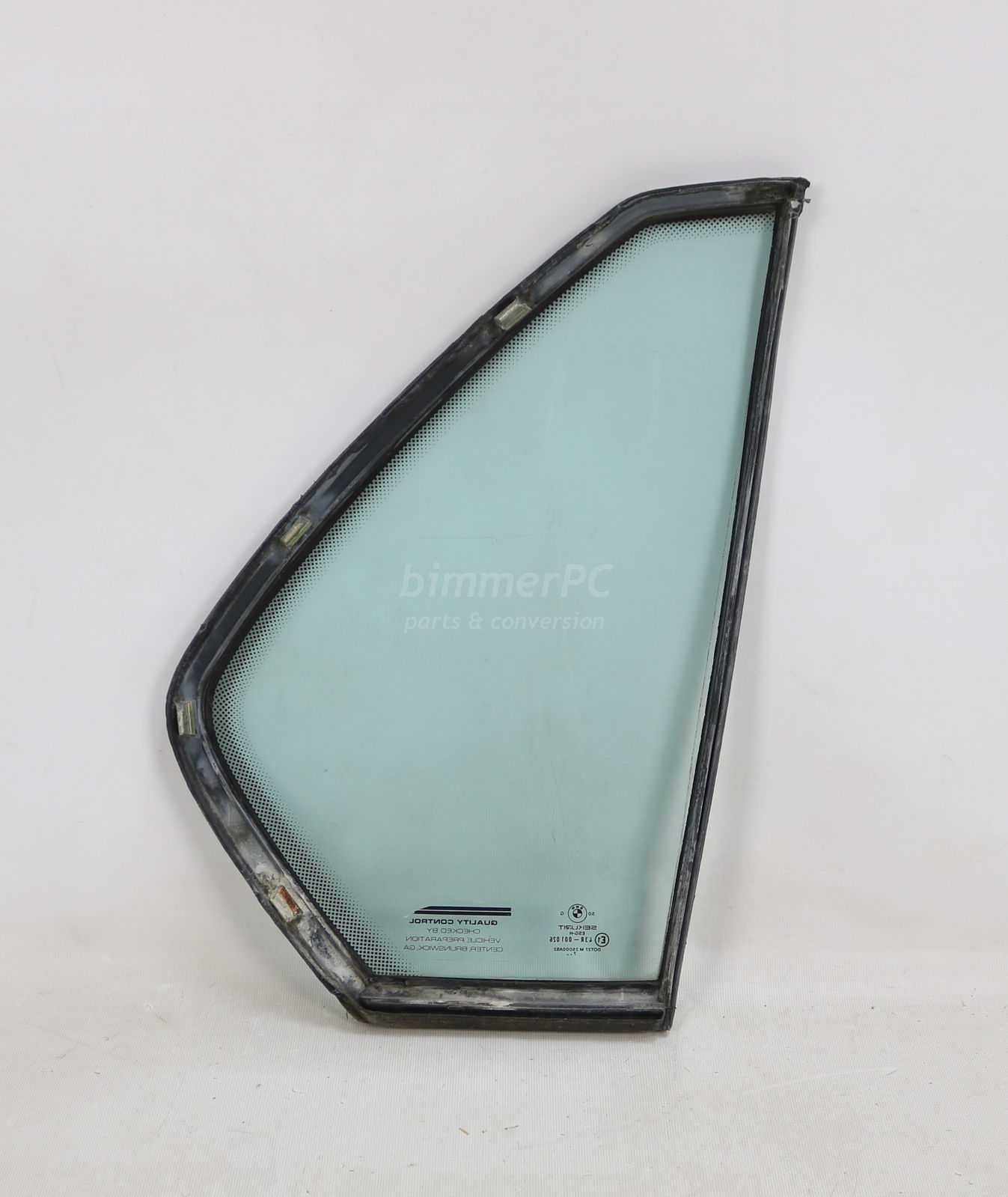 Picture of BMW 51341928743 Rear Left Passengers Door Quarter Window Glass Pane E32 for sale