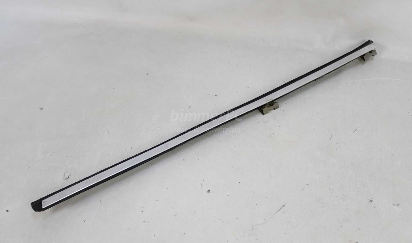 Picture of BMW 51211928185 Front Left Drivers Door Inside Window Upper Sill Chrome Trim Rubber Seal E32 for sale