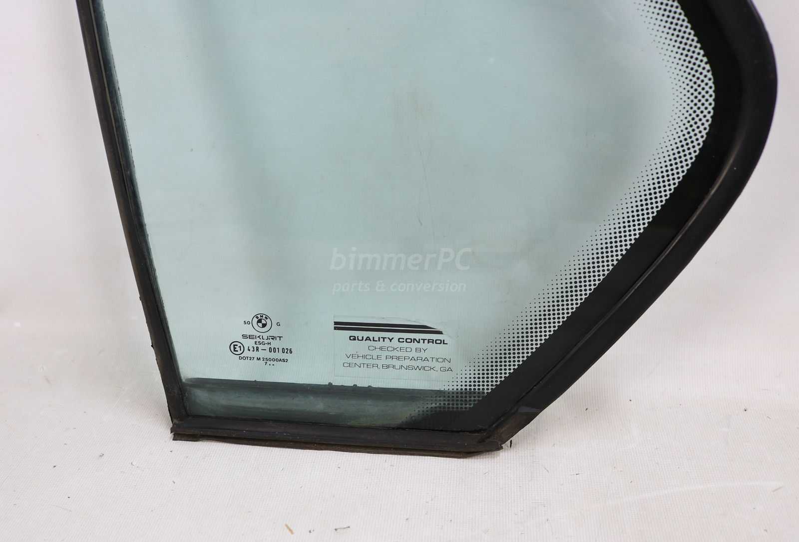 Picture of BMW 51341928743 Rear Left Passengers Door Quarter Window Glass Pane E32 for sale