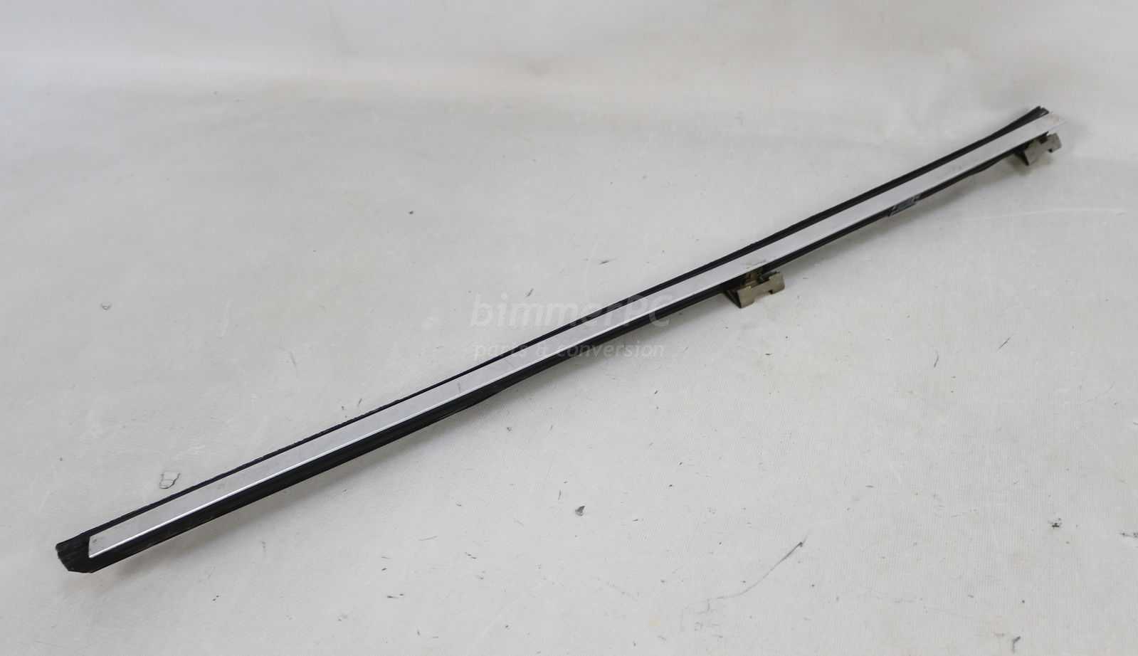 Picture of BMW 51211928185 Front Left Drivers Door Inside Window Upper Sill Chrome Trim Rubber Seal E32 for sale