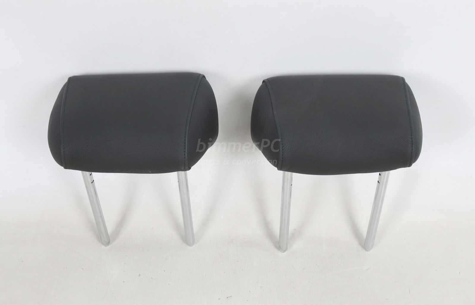 Picture of BMW 52206978245 Rear Seat Headrests Black Leather Left Right Set E92 Early for sale