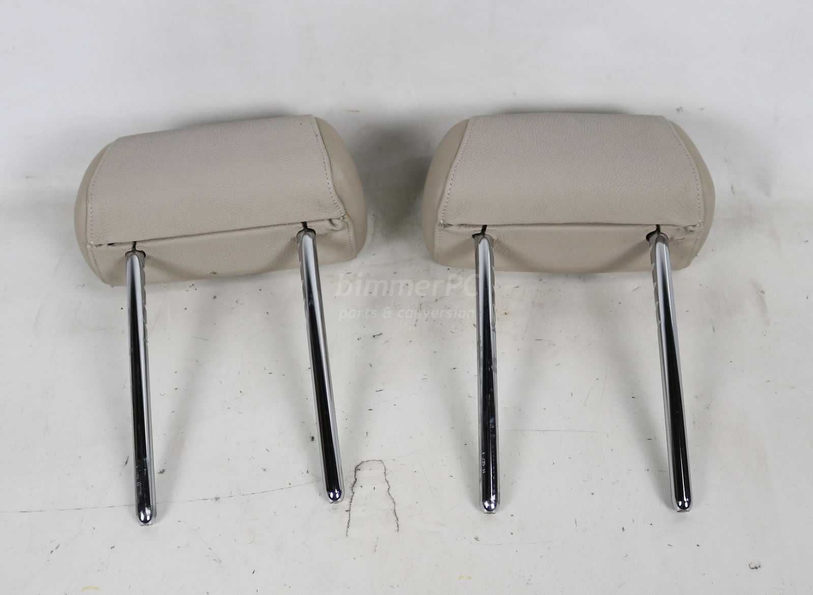 Picture of BMW 52208225850 Rear Seat Headrests Set Left Right Oyster Leather Beige E90 E91 LCI Late for sale