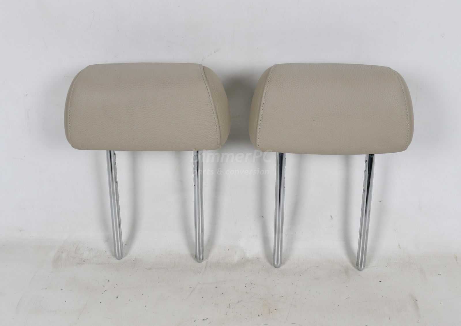 Picture of BMW 52208225850 Rear Seat Headrests Set Left Right Oyster Leather Beige E90 E91 LCI Late for sale