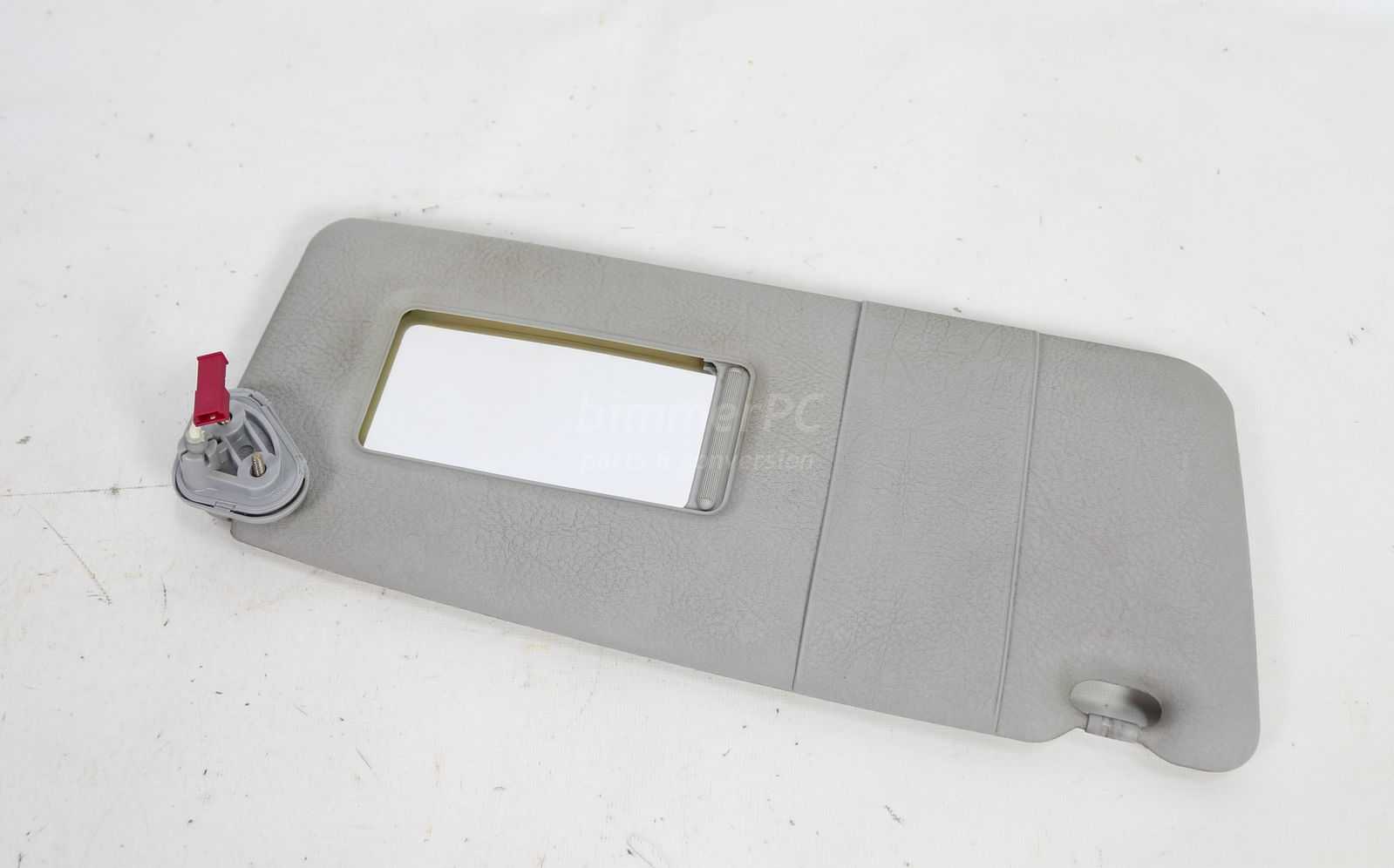 Picture of BMW 51168242556 Passengers Right Front Sun Visor Blind Vinyl Gray Hellgrau ITS E39 for sale